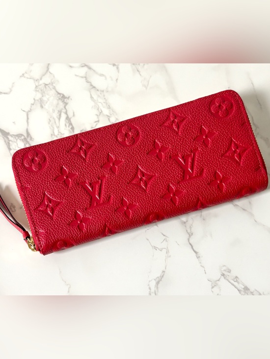 Louis Vuitton Handbags - RARE Louis Vuitton Clemence Wallet Empreinte Leather Red